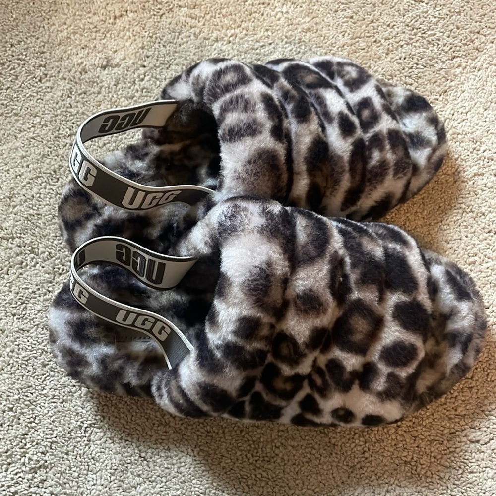 UGG Fluff Yeah Slide Panther Print Women